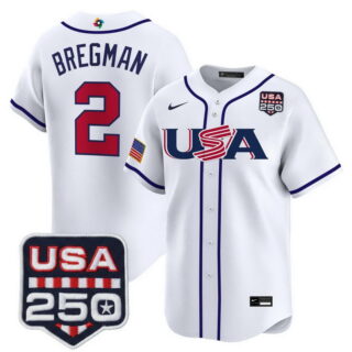 Team USA World Baseball Classic #2 Alex Bregman 250America Patch Vapor Premier Jersey All Stitched White