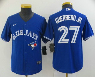 Toddler Toronto Blue Jays #27 Vladimir Guerrero Jr Blue Stitched MLB Cool Base Jersey