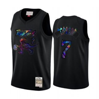 Toronto Raptors #7 Kyle Lowry Men's Iridescent HWC Limited NBA Jersey - Black