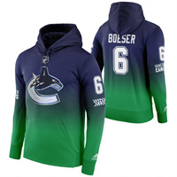 Vancouver Canucks #6 Brock Boeser Reverse Retro Pullover Hoodie Green