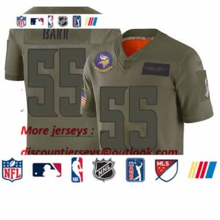 Vikings #55 Anthony Barr Camo Youth Stitched Football Limited 2019 Salute to Service Jersey