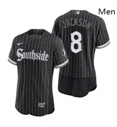 White Sox 8 Bo Jackson Nike Black 2021 City Connect Flexbase Jersey