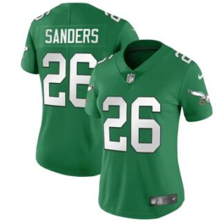 Women's Philadelphia Eagles #26 Miles Sanders Green Vapor Untouchable Limited Stitched Football Jersey