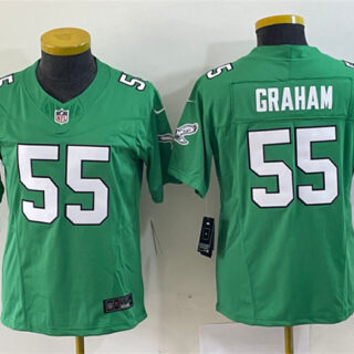 Women's Philadelphia Eagles #55 Brandon Graham Green 2023 F.U.S.E. Stitched Football Jersey(Run Small)