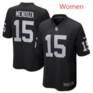 Women Las Vegas Raiders #15 Fernando Mendoza Black Vapor Limited Stitched Jersey