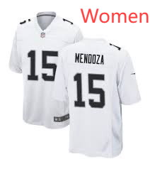 Women Las Vegas Raiders #15 Fernando Mendoza White Vapor Limited Stitched Jersey