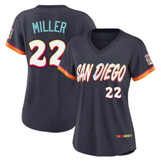 Women's #22 Mason Miller San Diego Padres Limited Obsidian 2026 City Connect Stadium Jersey