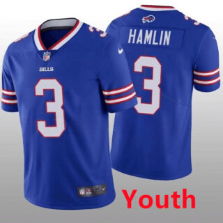 Youth Buffalo Bills #3 Damar Hamlin Blue Vapor Untouchable Limited Stitched Jersey