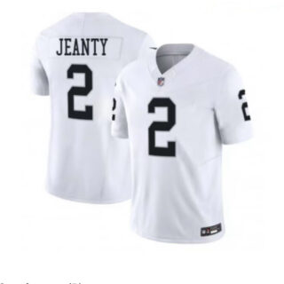Men's Las Vegas Raiders #2 Ashton Jeanty White 2025 F.U.S.E. Vapor Stitched Football Jersey