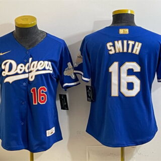 Youth Los Angeles Dodgers #16 Will Smith Royal 2026 Alternate Gold Collection Stadium Stitched Baseball Jersey
