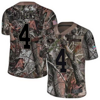 Youth Nike 49ers #4 Nick Mullens Camo Youth Stitched NFL Limited Rush Realtree Jersey