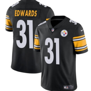 Youth Pittsburgh Steelers #31 Daijun Edwards Black Vapor Untouchable Limited Stitched Football Jersey