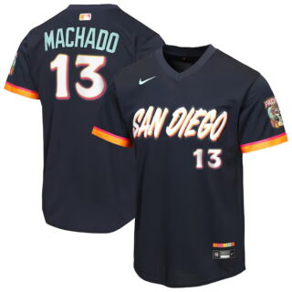 Youth San Diego Padres #13 Manny Machado Obsidian 2026 City Connect Stadium Stitched Baseball Jersey