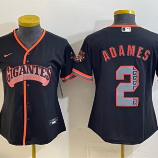 Youth San Francisco Giants #2 Willy Adames Black 2026 Alternate Stadium Stitched Baseball Jersey
