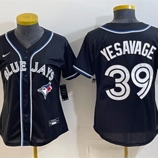 Youth Toronto Blue Jays #39 Trey Yesavage 2026 Fashion Replica Black Out Stitched Baseball Jersey