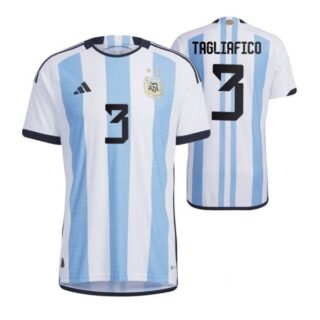 Youth Nicolas Tagliafico Argentina National Team White Home Soccer Jersey 2022-23