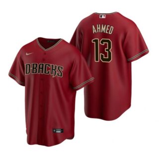 Men's Nick Ahmed Arizona Diamondbacks Cool Base Jersey Crimson
