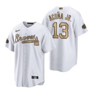 Men's Cool Base Ronald Acuna Jr. Atlanta Braves 2022 MLB All-Star Game White Stitched Jersey