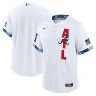 Men's - Cool Base Atlanta Braves 2021 MLB All-Star White Jersey Worn In-Game - Stitched