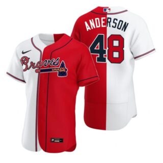 Men's Ian Anderson Atlanta Braves Flex Base Jersey Red