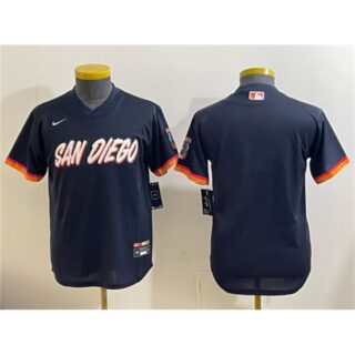 Youth San Diego Padres Blank Obsidian 2026 City Connect Stadium Stitched Baseball Jersey