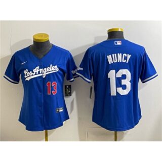 Youth Los Angeles Dodgers #13 Max Muncy Royal Alternate Stadium Stitched Baseball Jersey