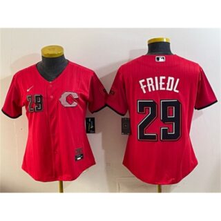 Youth Cincinnati Reds #29 TJ Friedl Red 2026 City Connect Stadium Stitched Baseball Jersey