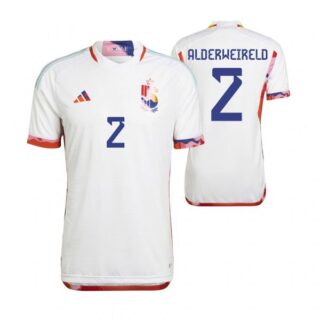 Youth Toby Alderweireld Belgium National Team White Away Soccer Jersey 2022-23