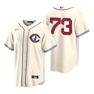 Men's Cool Base Chicago Cubs Adbert Alzolay 2022 Field of Dreams Cream Stitched Jersey
