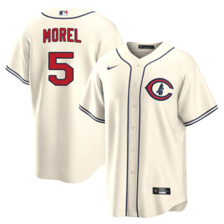 Men's Cool Base Chicago Cubs Christopher Morel 2022 Field of Dreams Cream Stitched Jersey With Name