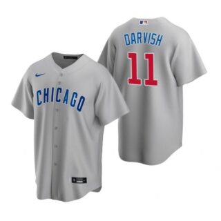 Men's Yu Darvish Chicago Cubs Cool Base Jersey Gray