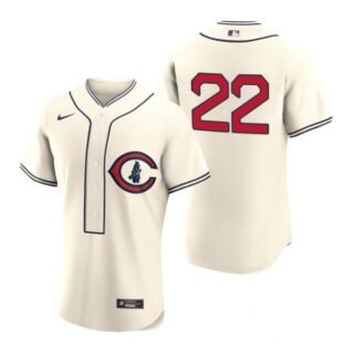 Men's Flex Base Chicago Cubs Jason Heyward 2022 Field of Dreams Cream Stitched Jersey