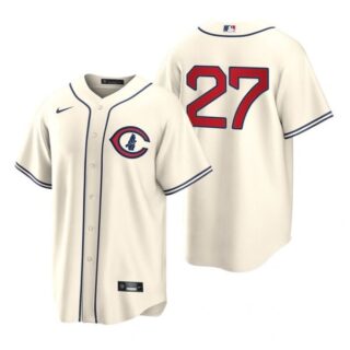 Men's Cool Base Chicago Cubs Seiya Suzuki 2022 Field of Dreams Cream Stitched Jersey
