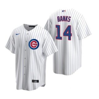 Men's Ernie Banks Chicago Cubs Cool Base Jersey White