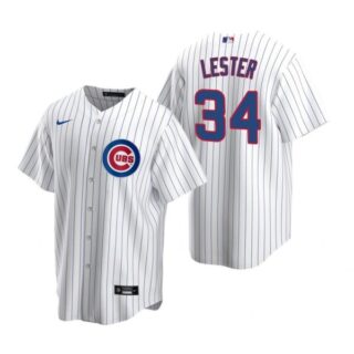 Men's Jon Lester Chicago Cubs Cool Base Jersey White