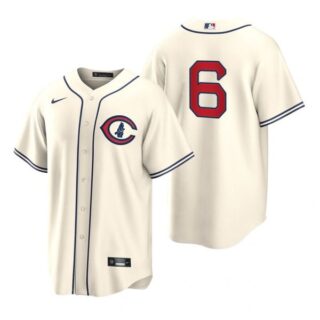 Men's Cool Base Chicago Cubs Zach Mckinstry 2022 Field of Dreams Cream Stitched Jersey