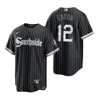 Men's Cool Base Chicago White Sox Adam Eaton 2021 City Connect Southside Jersey Black Stitched
