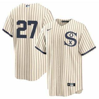 Men's - Cool Base Chicago White Sox #27 Lucas Giolito Field of Dreams Throwback Jersey Stitched