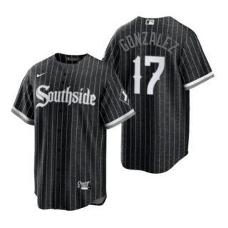 Men's Cool Base Chicago White Sox Luis Gonzalez 2021 City Connect Southside Jersey Black Stitched