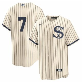 Men's - Cool Base Chicago White Sox #7 Tim Anderson Field of Dreams Throwback Jersey Stitched