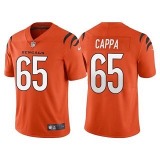 Men's Cincinnati Bengals Alex Cappa Orange Vapor Limited Stitched Jersey