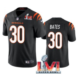Men's Jessie Bates Cincinnati Bengals 2022 Super Bowl LVI Vapor Limited Stitched Jersey Black