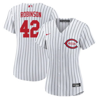 Women's Chicago Cubs Jackie Robinson 2022 Field of Dreams Cream Stitched Jersey With Name