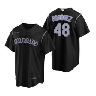 Men's German Marquez Colorado Rockies Cool Base Jersey Black