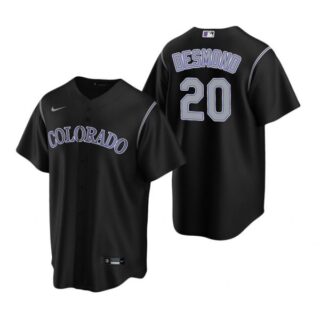 Men's Ian Desmond Colorado Rockies Cool Base Jersey Black