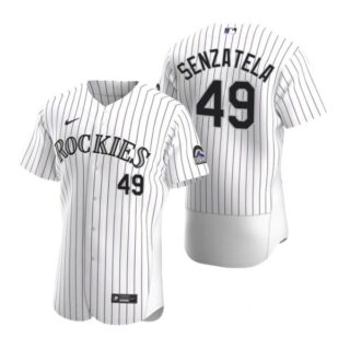 Men's Antonio Senzatela Colorado Rockies Flex Base Jersey White