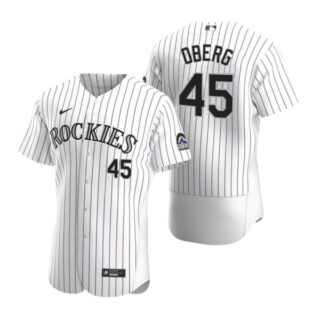 Men's Scott Oberg Colorado Rockies Flex Base Jersey White