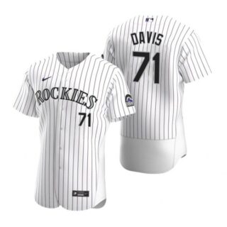 Men's Wade Davis Colorado Rockies Flex Base Jersey White