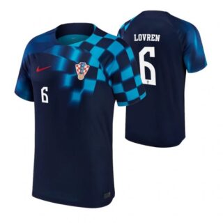 Youth Dejan Lovren Croatia National Team Dark Blue Away Soccer Jersey 2022-23