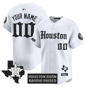 Custom Men's Houston Astros 2025 City Connect Texas Patch Vapor Premier Limited Jersey All Stitched White